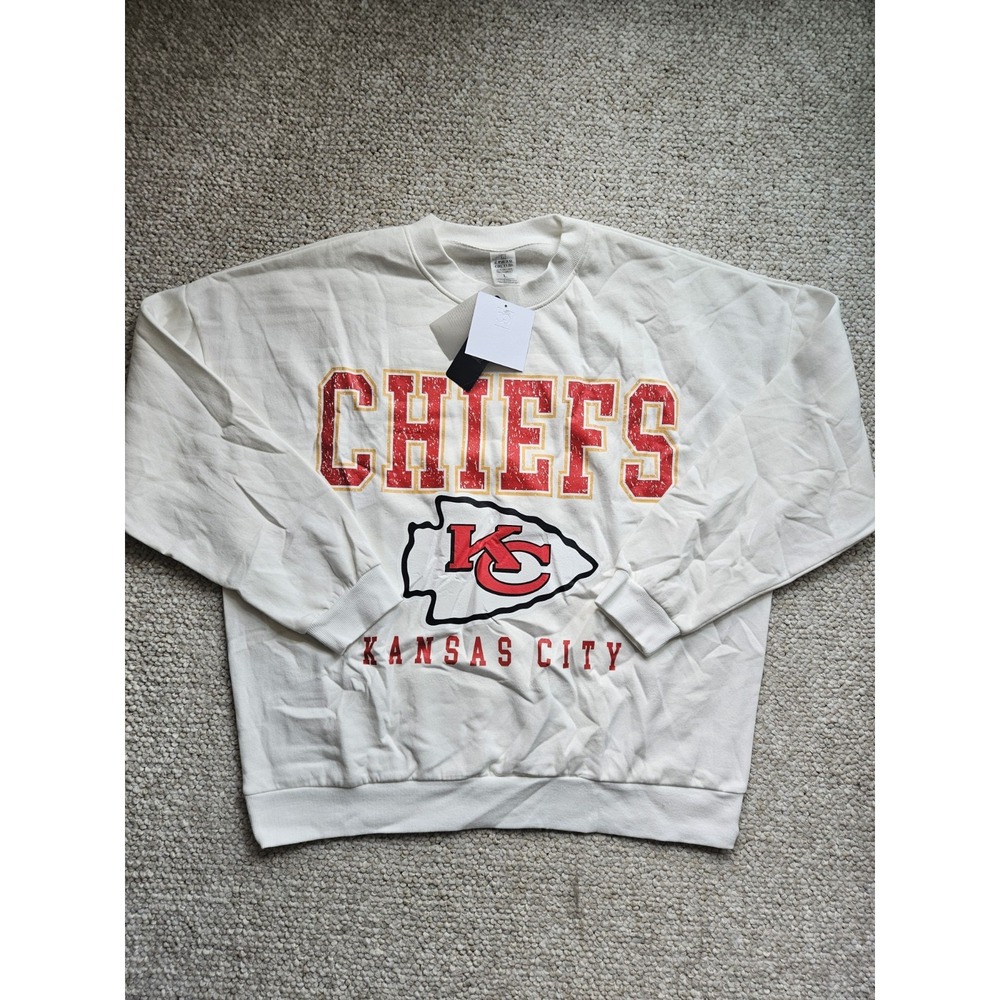 Kansas City Chiefs Gameday Couture Sweatshirt White Size L